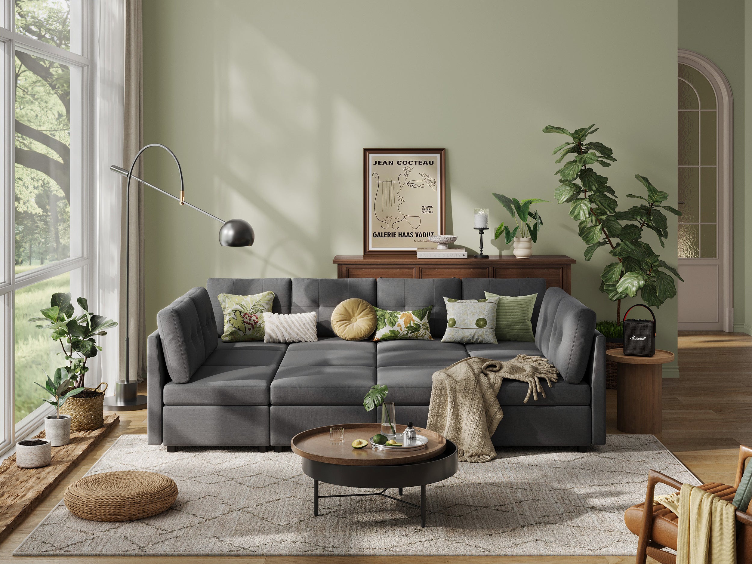 RUBIK III 8 Seat with 4 Ottomans - LINSY HOME