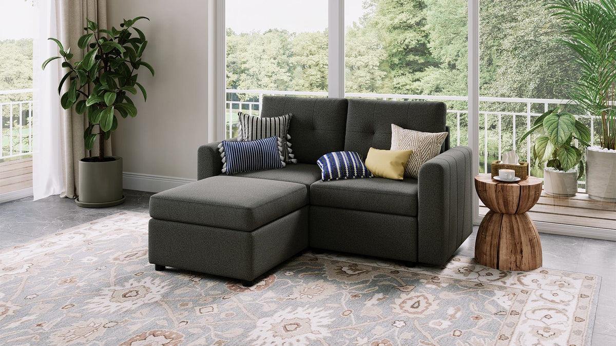 RUBIK III 2 Seats with Ottoman - LINSY HOME