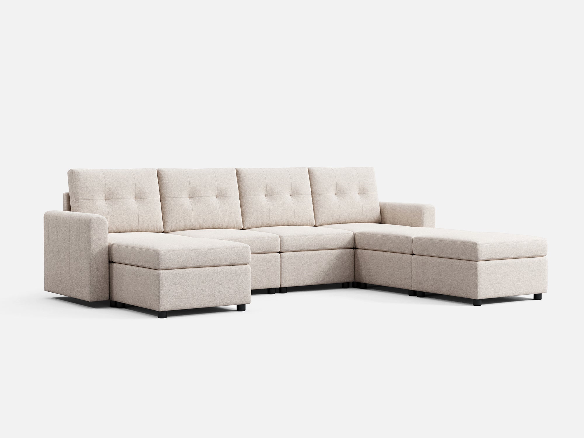 RUBIK III 4 Seats with 3 Ottomans and An Additional Set of Covers - LINSY HOME