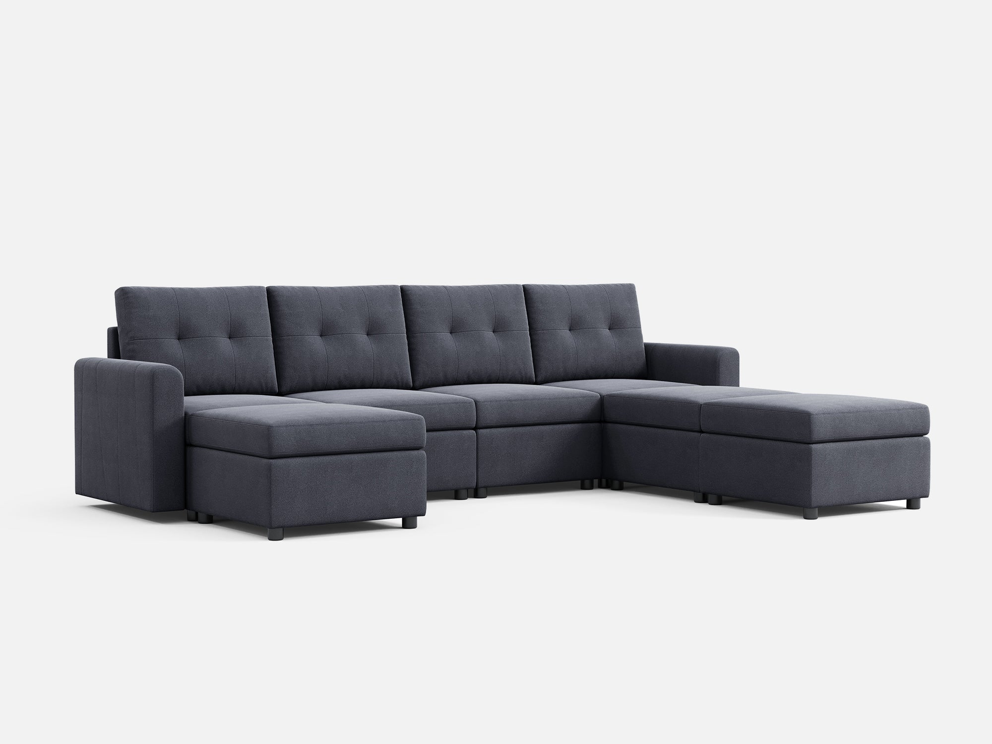 RUBIK III 4 Seats with 3 Ottomans and An Additional Set of Covers - LINSY HOME