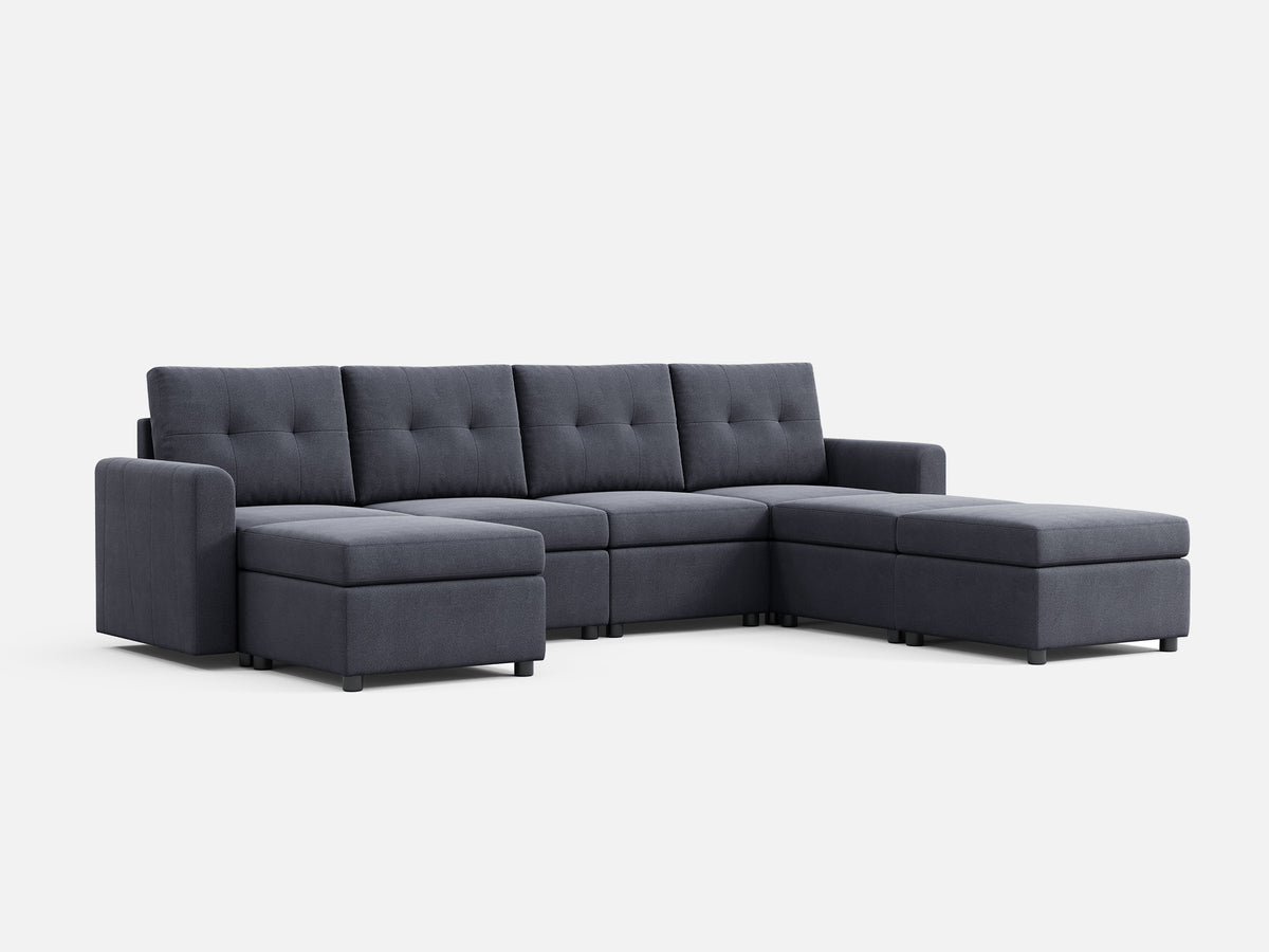 RUBIK III 4 Seats with 3 Ottomans and An Additional Set of Covers - LINSY HOME
