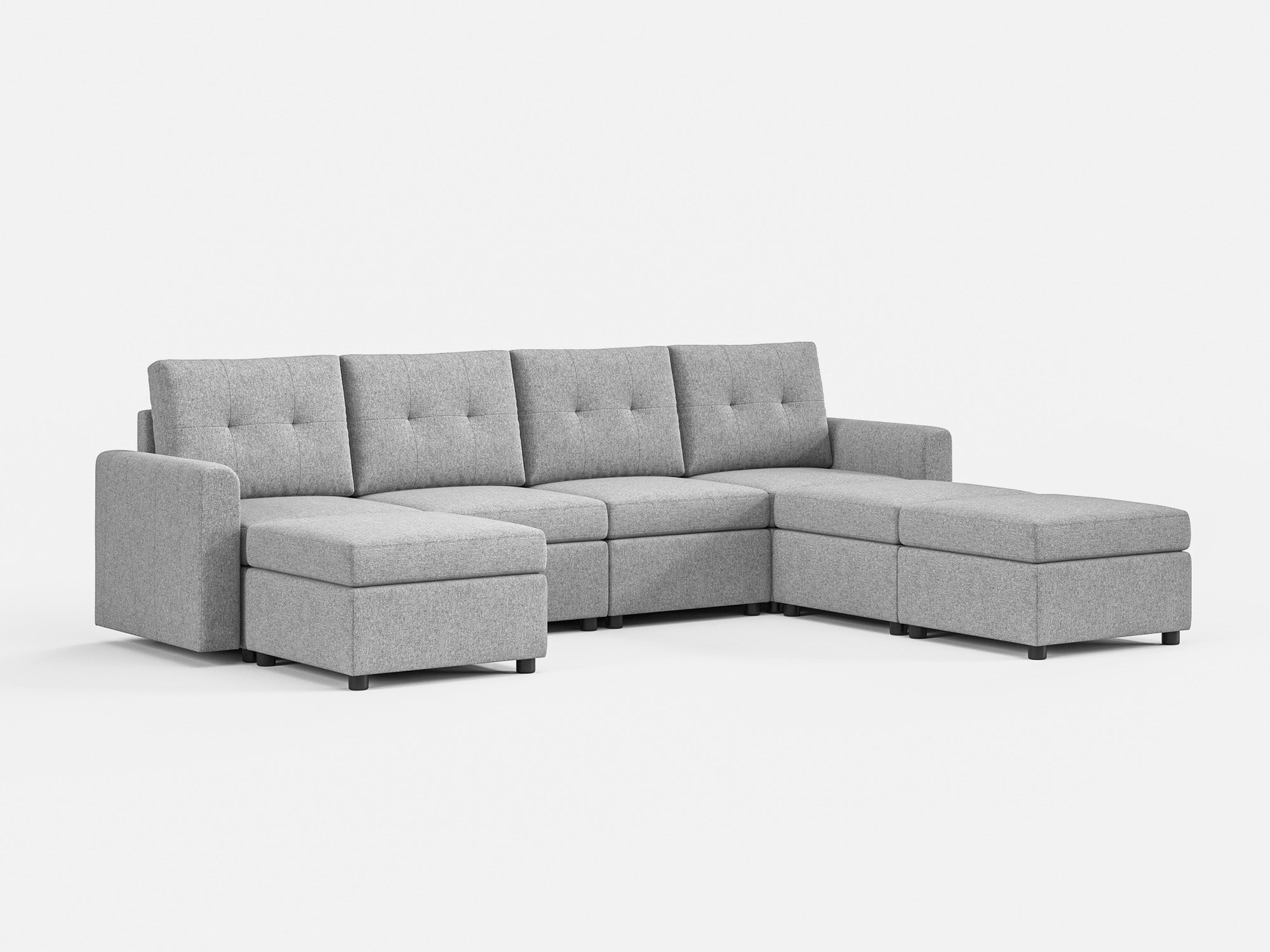 RUBIK III 4 Seats with 3 Ottomans - LINSY HOME