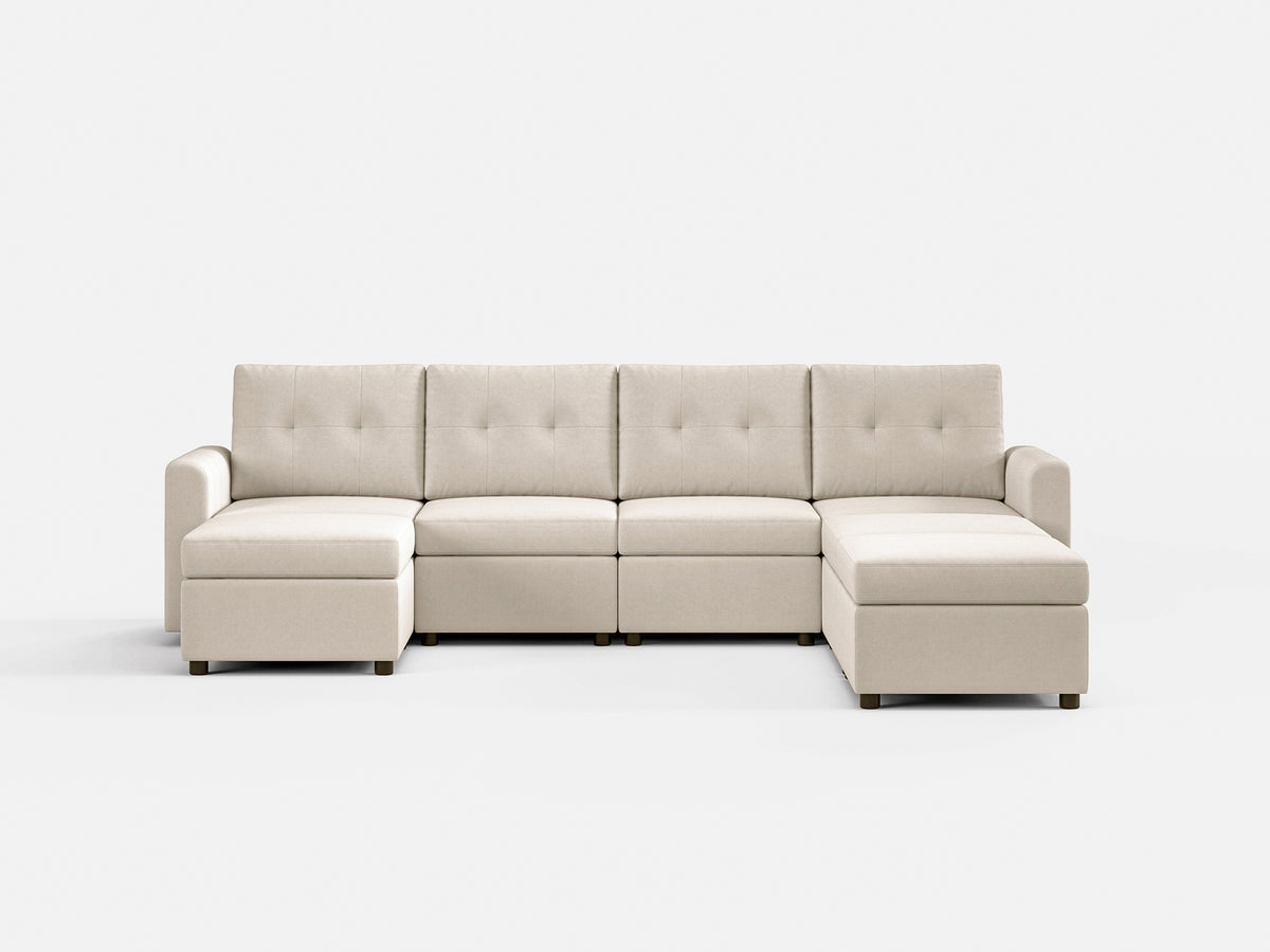 RUBIK III 4 Seats with 3 Ottomans - LINSY HOME