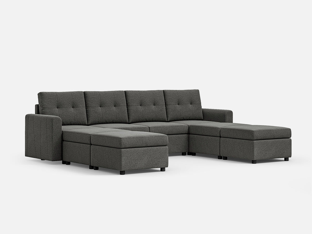 RUBIK III 4 Seats with 4 Ottomans - LINSY HOME