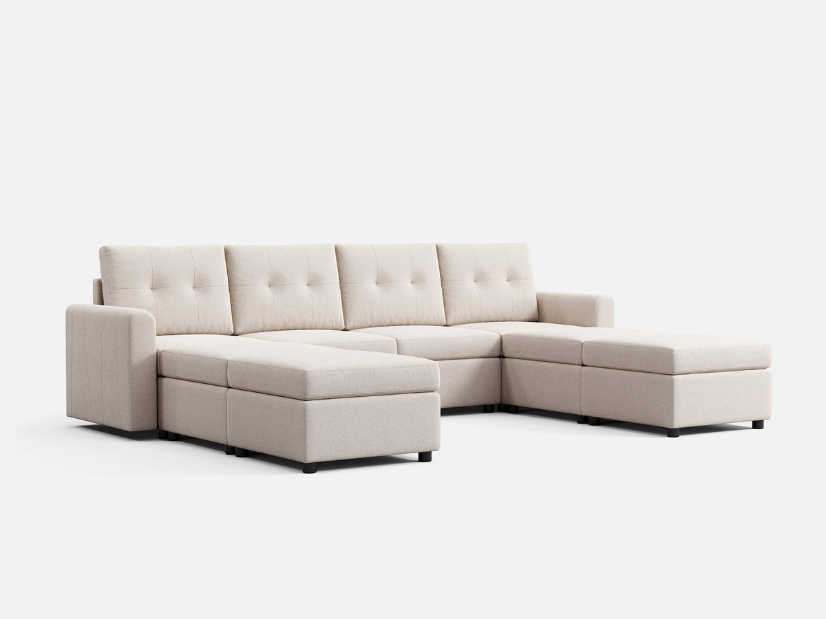 RUBIK III 4 Seats with 4 Ottomans - LINSY HOME