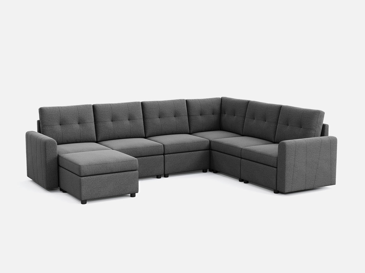 RUBIK III 5 Seats with Corner & Ottoman - LINSY HOME