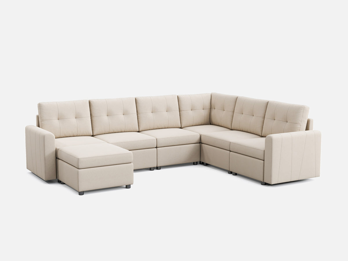 RUBIK III 5 Seats with Corner & Ottoman - LINSY HOME