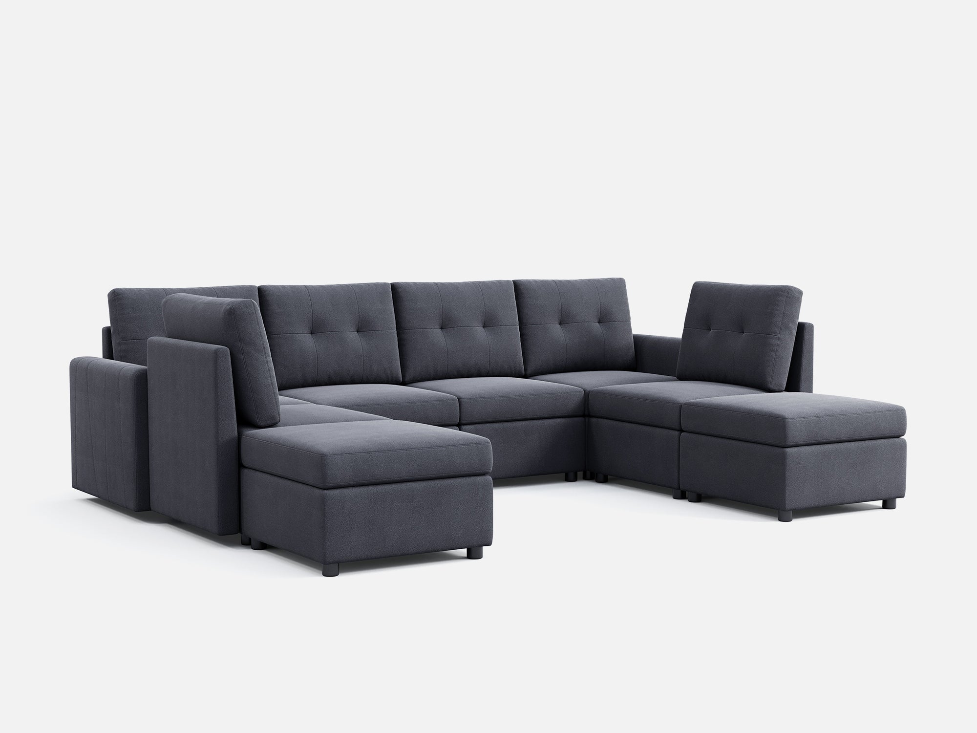 RUBIK III 6 Seats with 2 Ottomans and An Additional Set of Covers - LINSY HOME