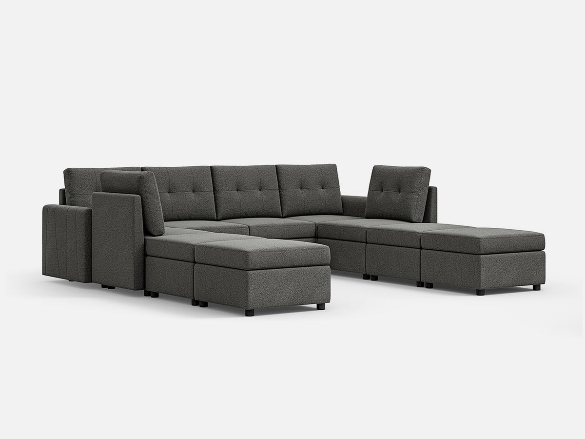 RUBIK III 6 Seats with 4 Ottomans - LINSY HOME