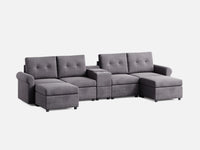 RUBIK III 4 Seats With 2 Ottomans & Console