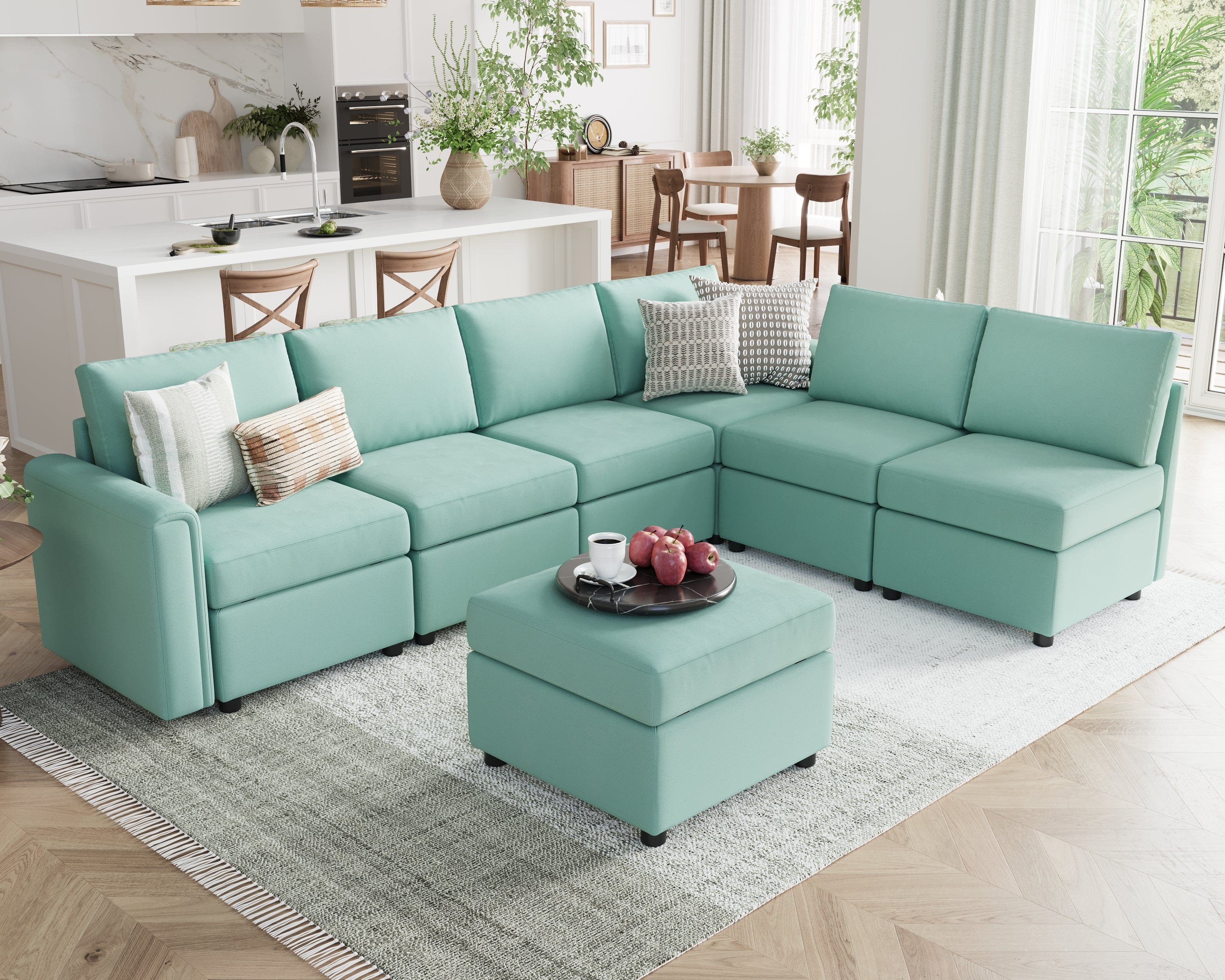 RUBIK I 6 Seats with Ottoman - LINSY HOME