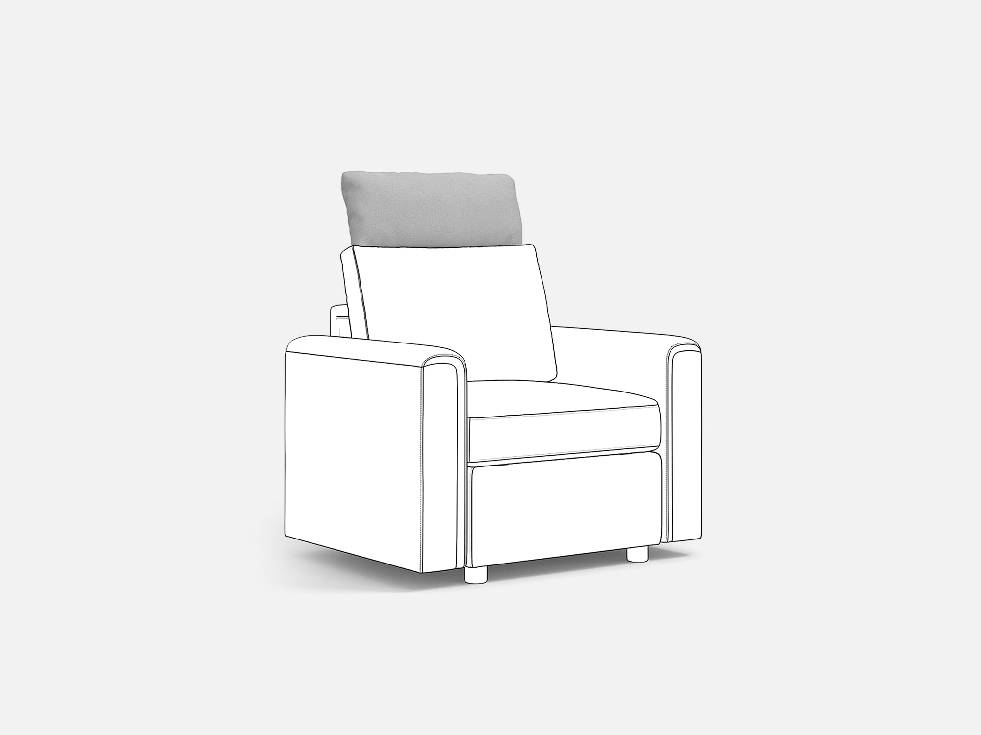 RUBIK I Backrest & Headrest & Seat & Ottoman & Armrest & Back Cushion