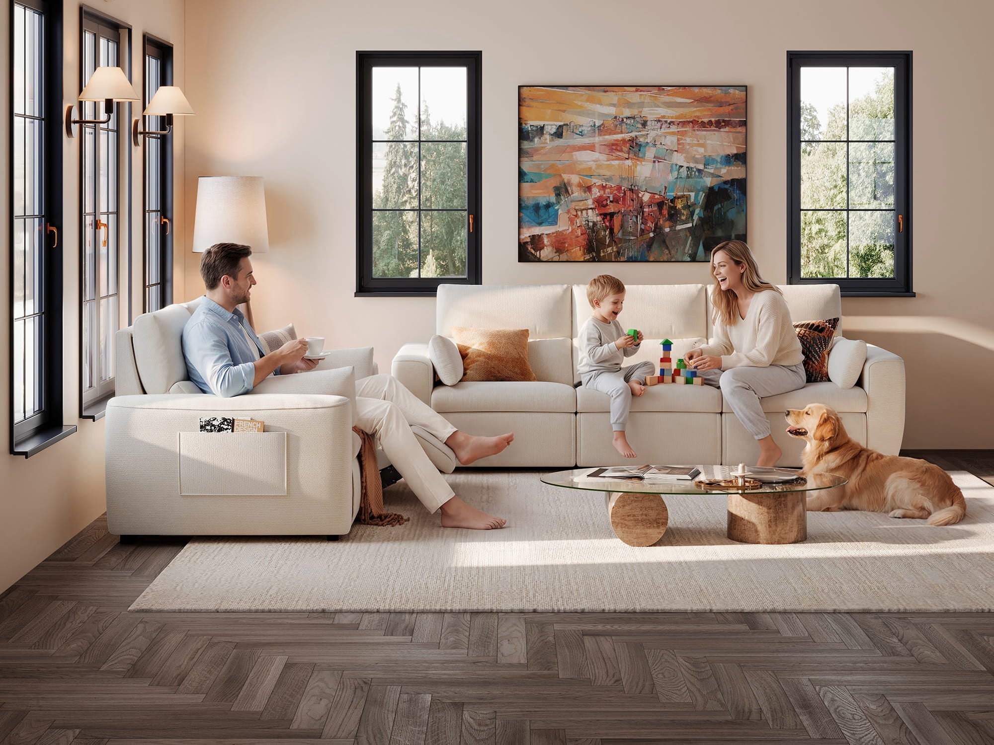 DRIFT 3-Seat Power Reclining Modular Sofa