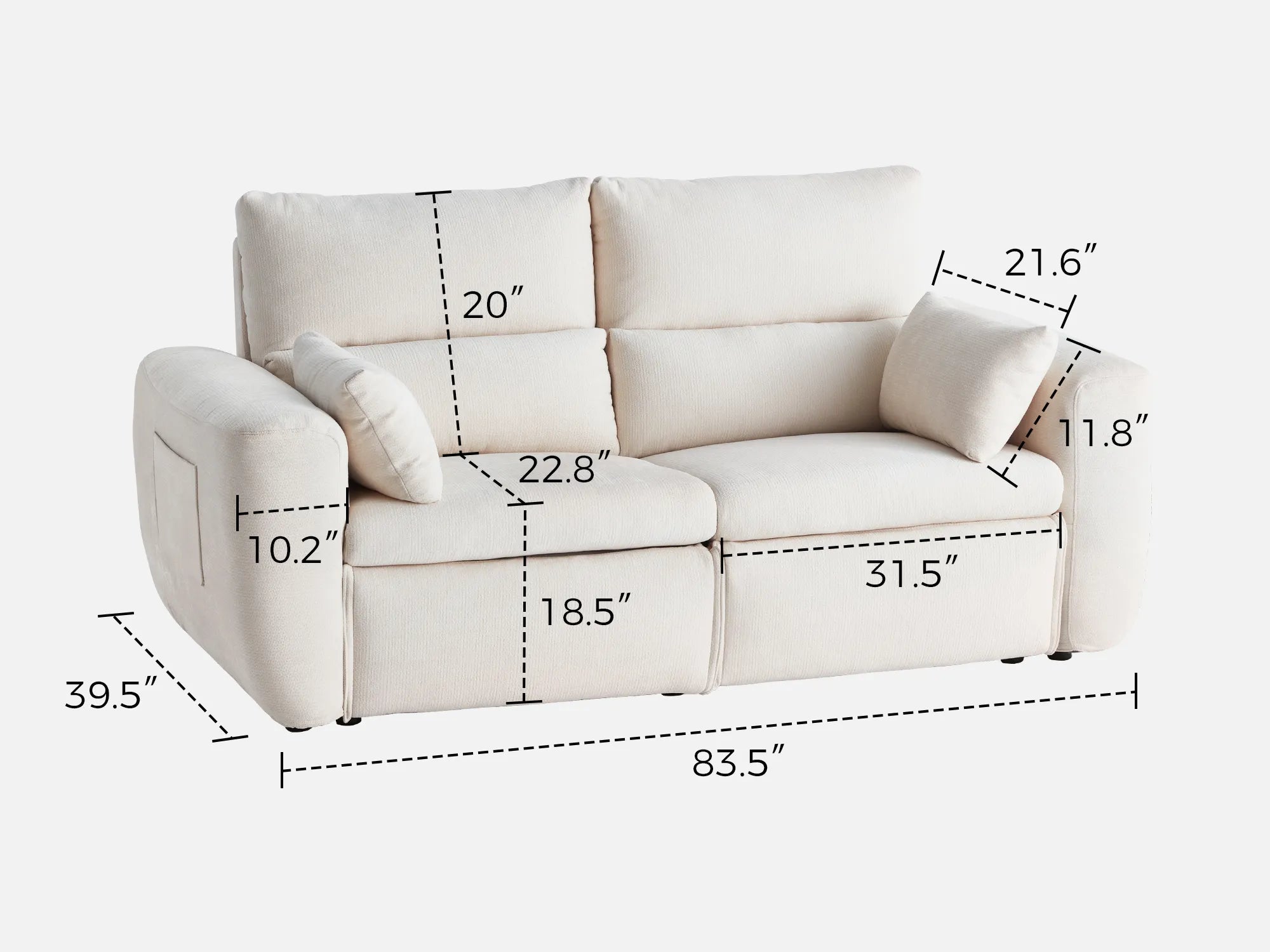DRIFT 2-Seat Power Reclining Modular Sofa