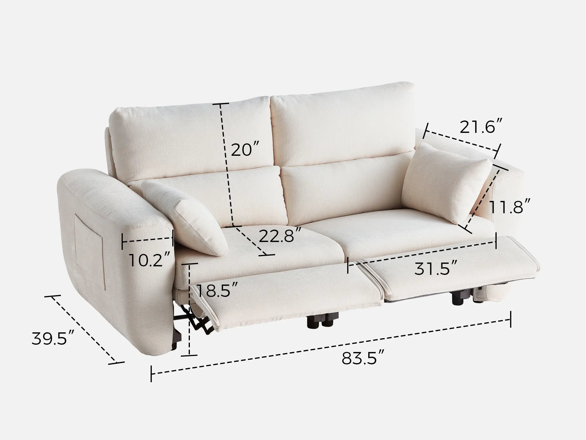 DRIFT 2-Seat Power Reclining Modular Sofa