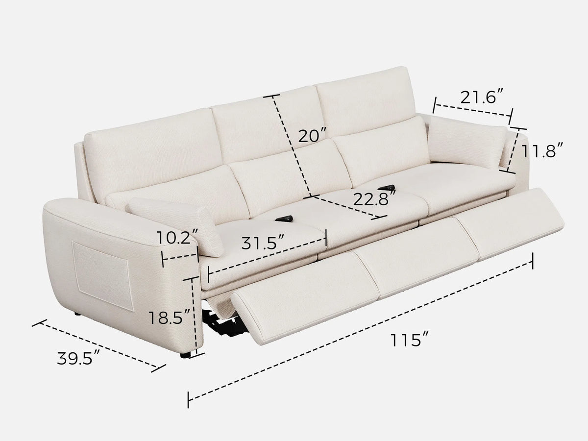 DRIFT 3-Seat Power Reclining Modular Couch