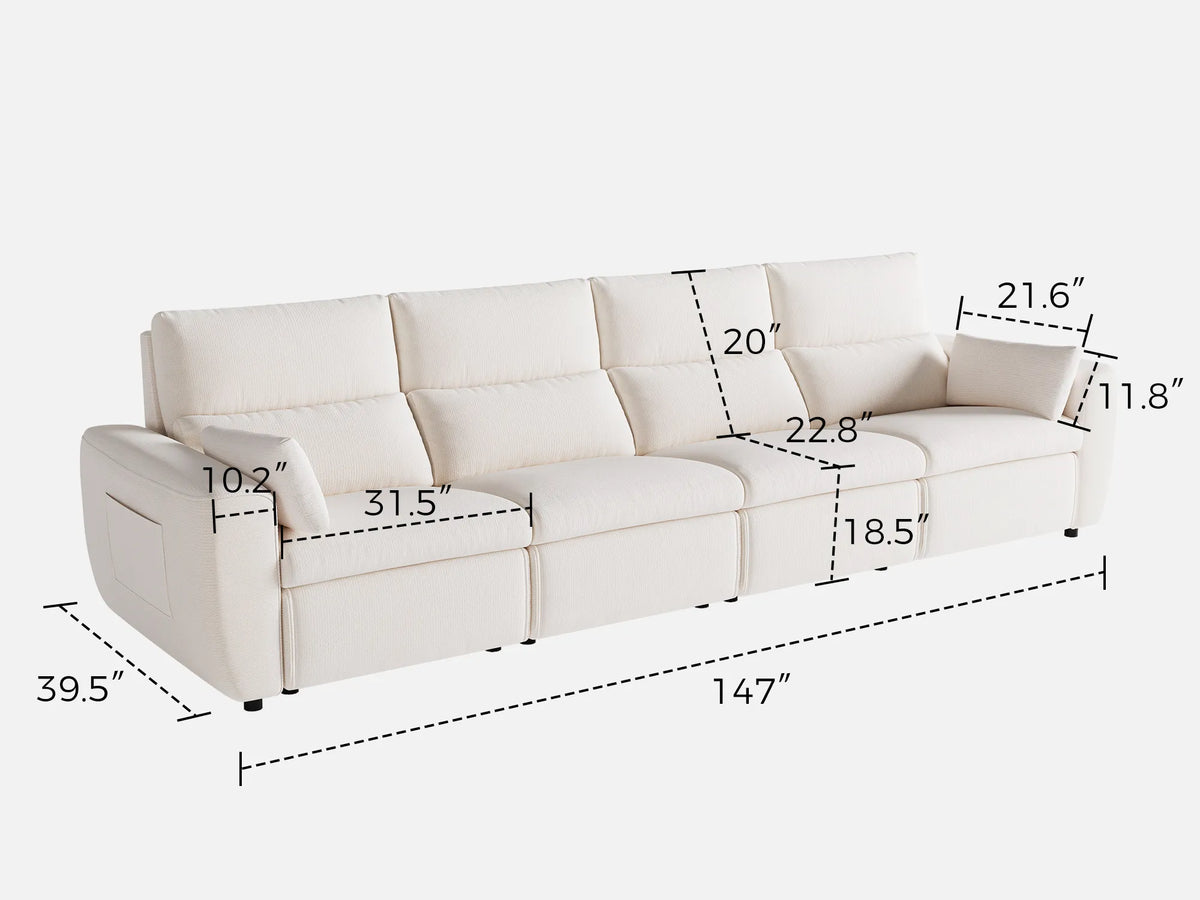 DRIFT 4-Seat Power Reclining Modular Couch