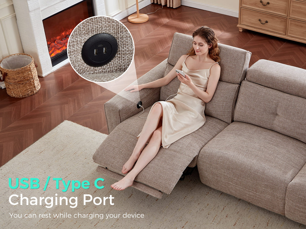 FLOAT 3-Seat Power Reclining Modular Couch