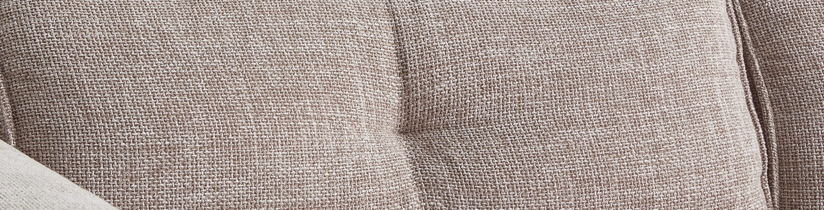 Close view of RUBIK V linen upholstery