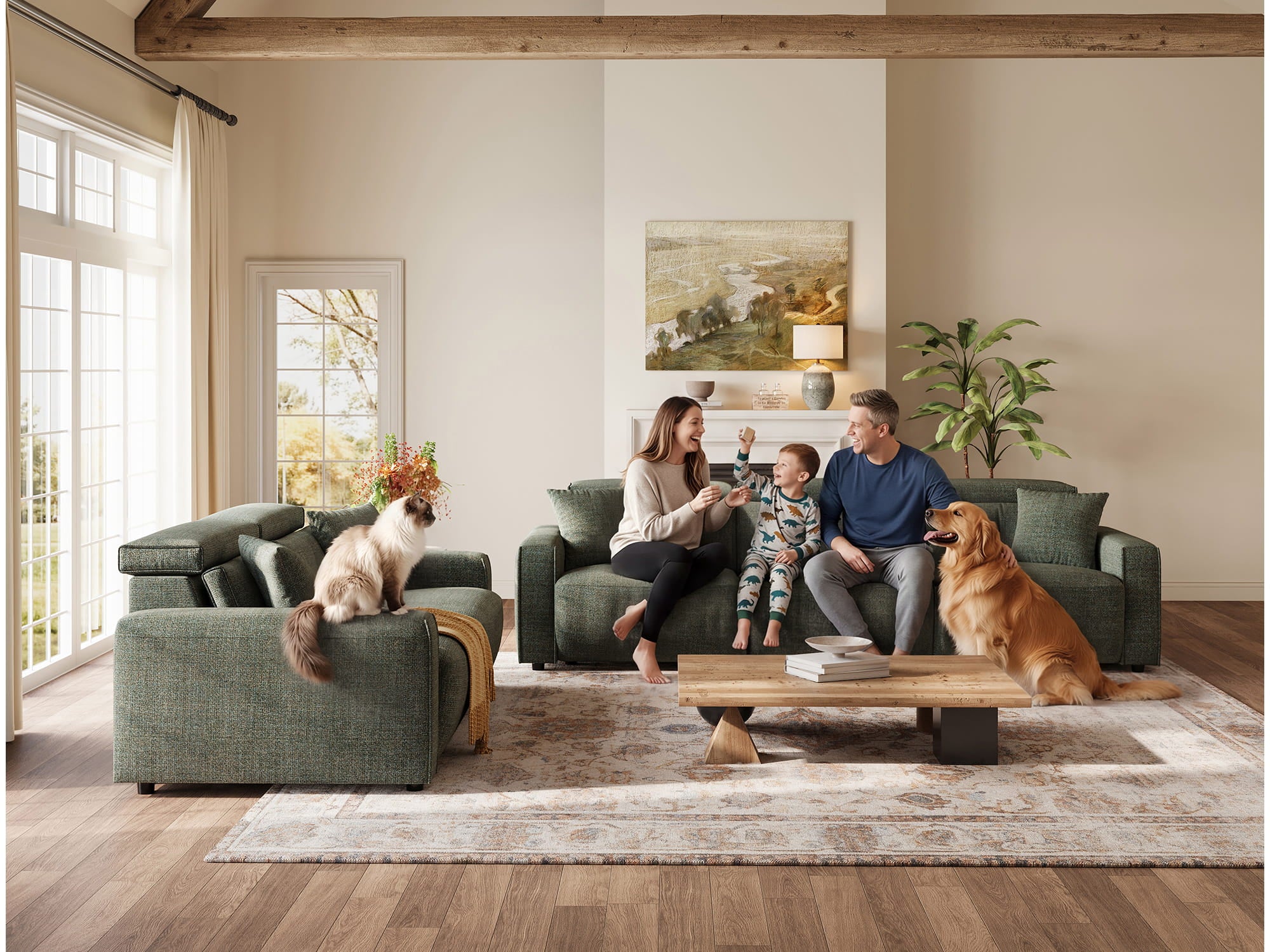 FLOAT 4-Seat Power Reclining Modular Sofa