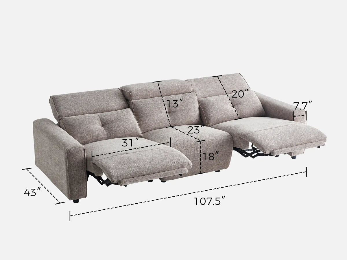 FLOAT 3-Seat Power Reclining Modular Couch