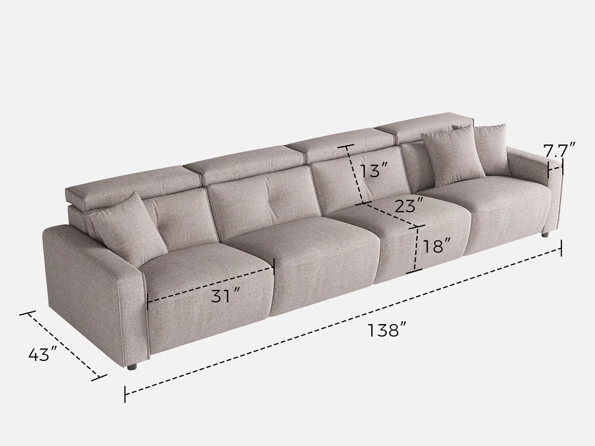 FLOAT 4-Seat Power Reclining Modular Couch