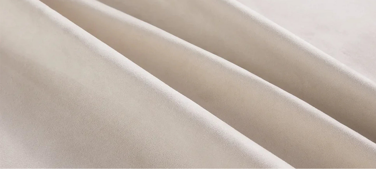 Close view of RUBIK V linen upholstery