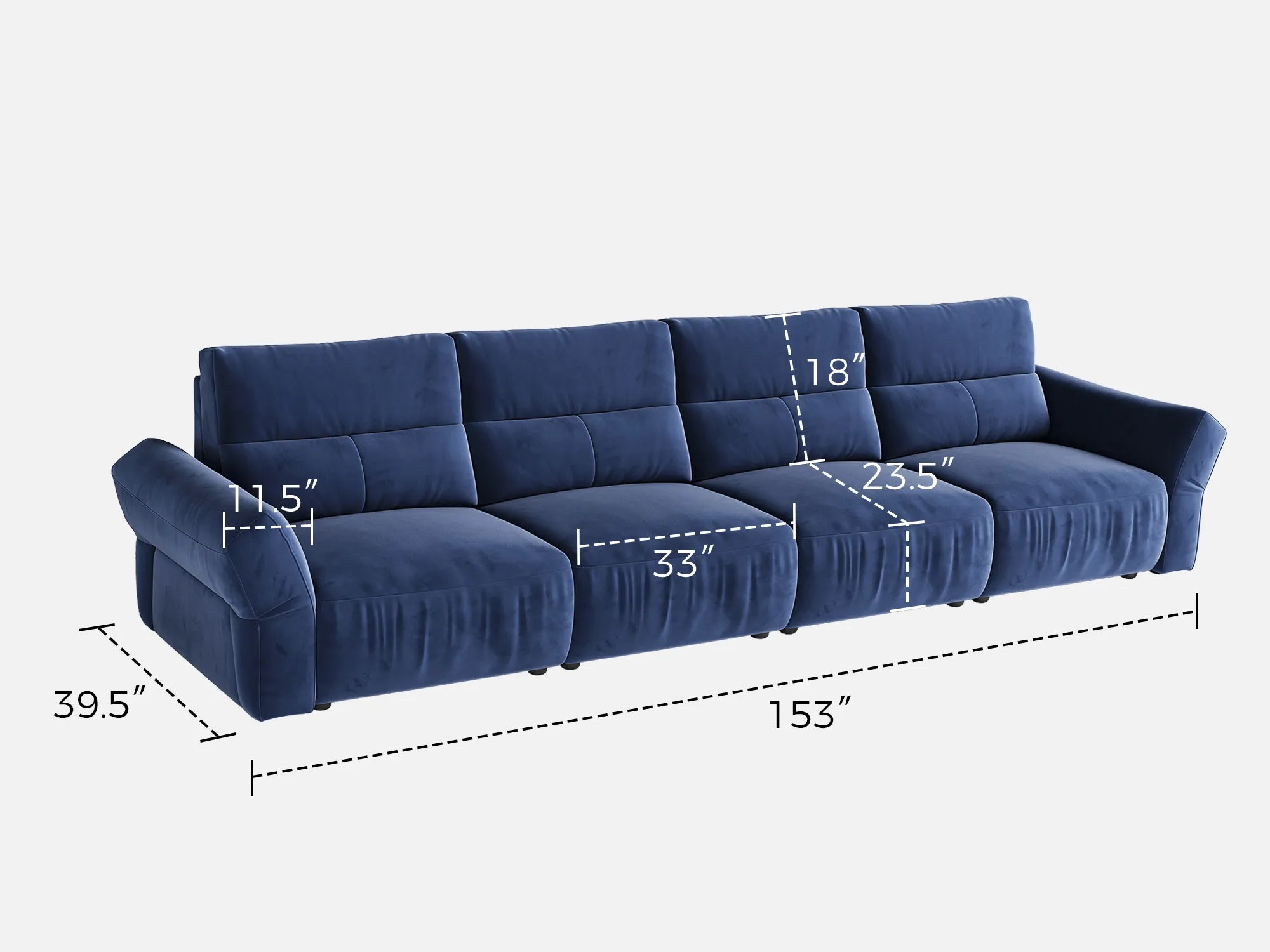 HAVEN 4-Seat Power Reclining Modular Sofa