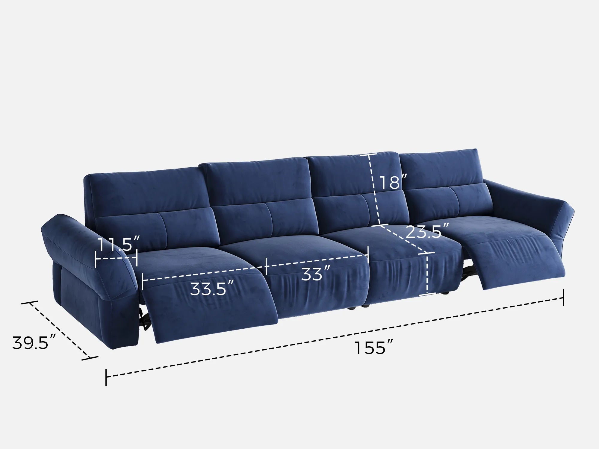 HAVEN 4-Seat Power Reclining Modular Sofa