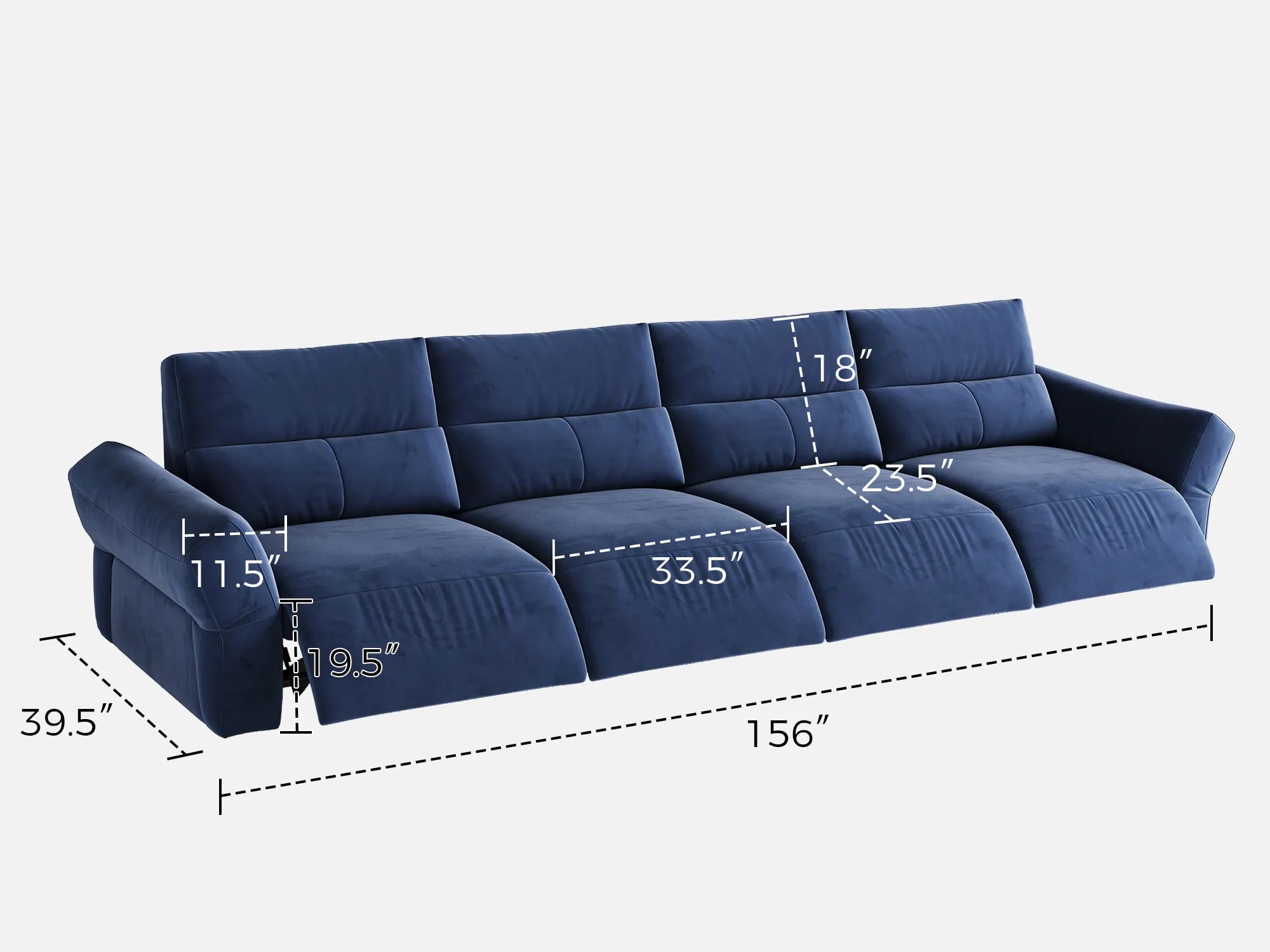 HAVEN 4-Seat Power Reclining Modular Sofa