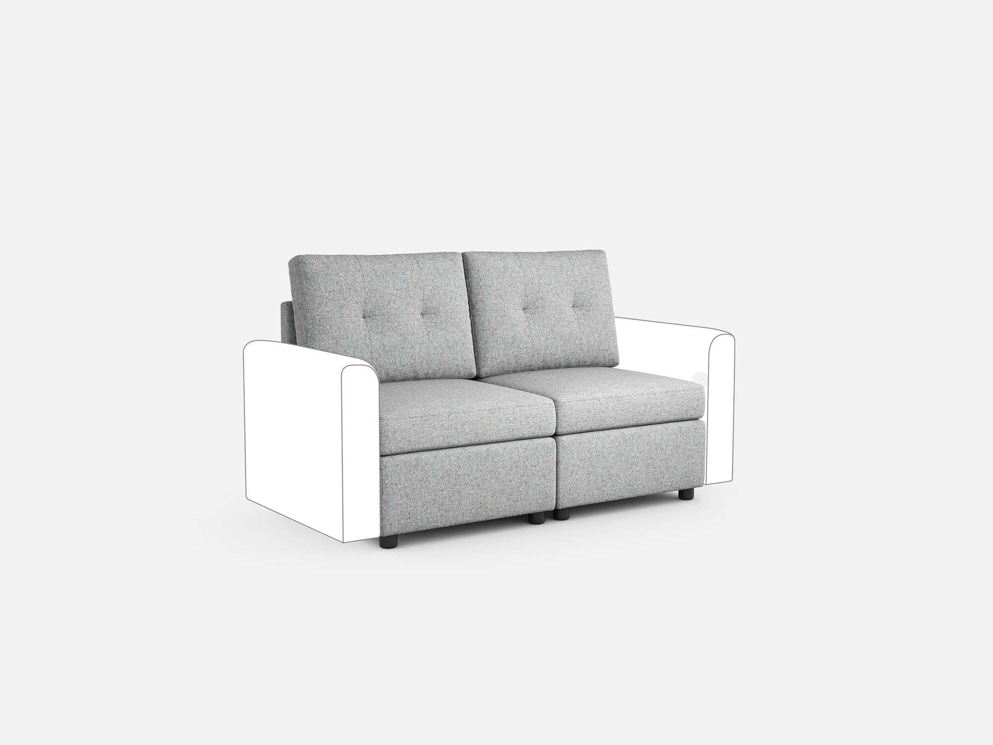 RUBIK III 6 Seats with 2 Ottomans & Covers - LINSY HOME