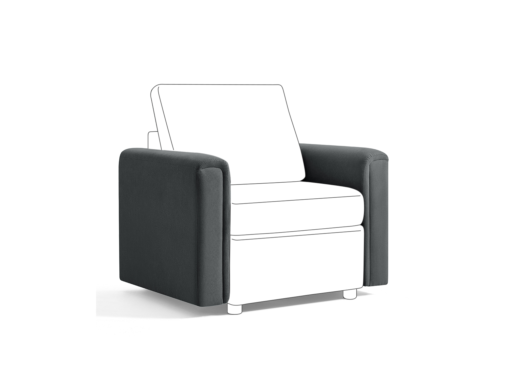 RUBIK I  Backrest & Headrest & Seat & Ottoman & Armrest & Back Cushion - LINSY HOME