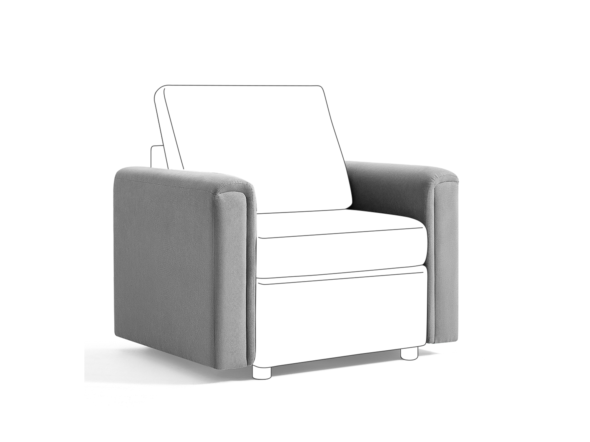 RUBIK I  Backrest & Headrest & Seat & Ottoman & Armrest