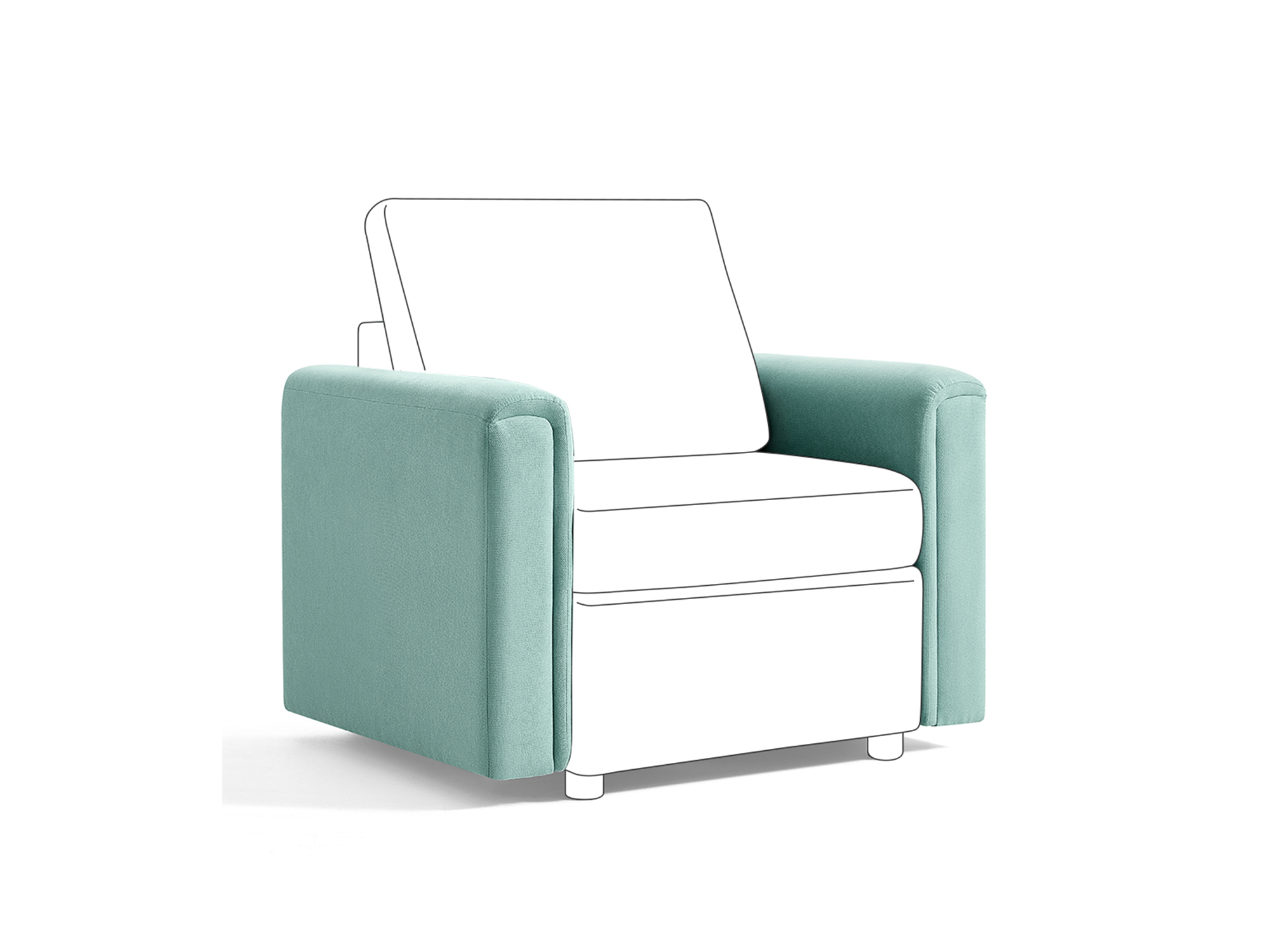 RUBIK I  Backrest & Headrest & Seat & Ottoman & Armrest