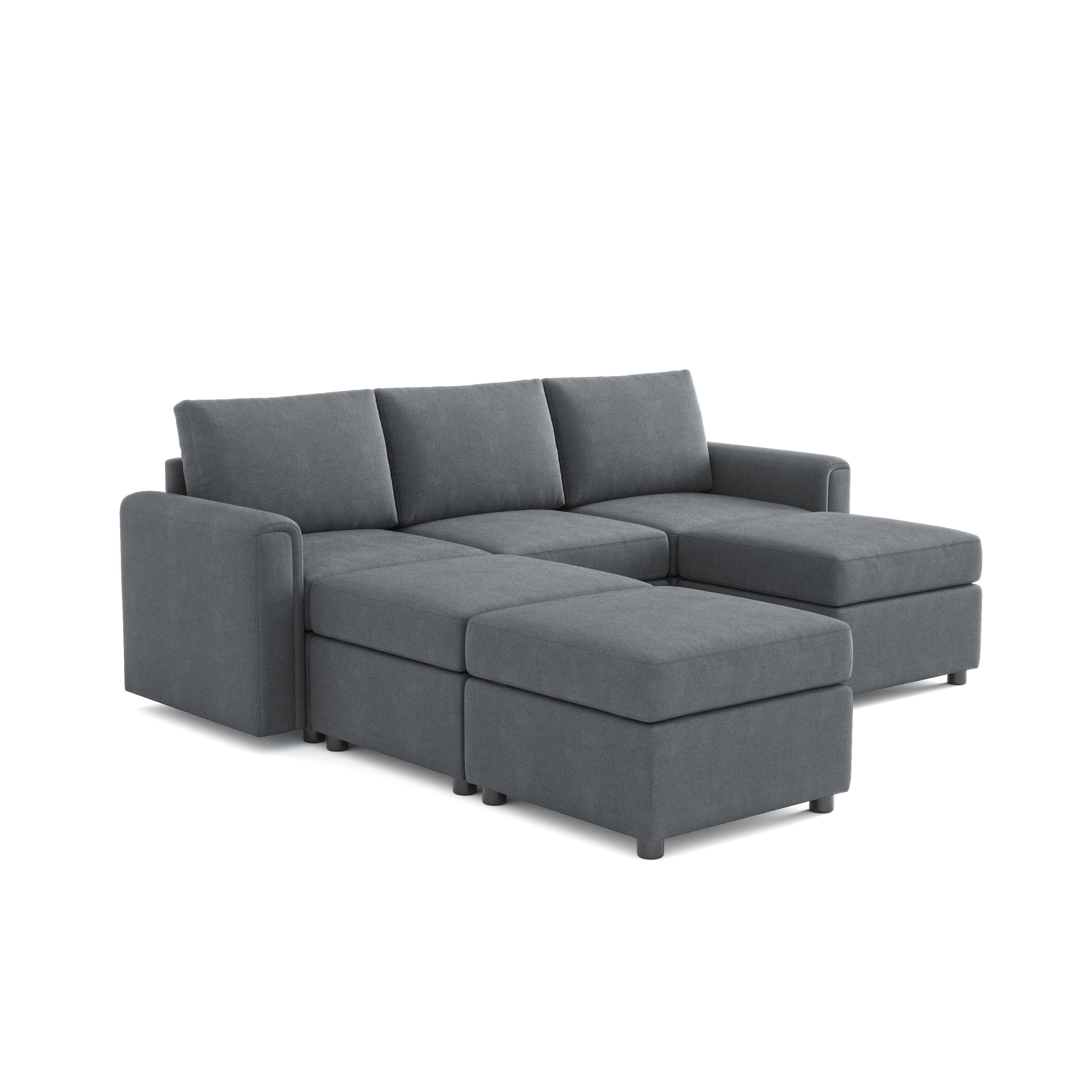 RUBIK I 3 Seats with 3 Ottomans