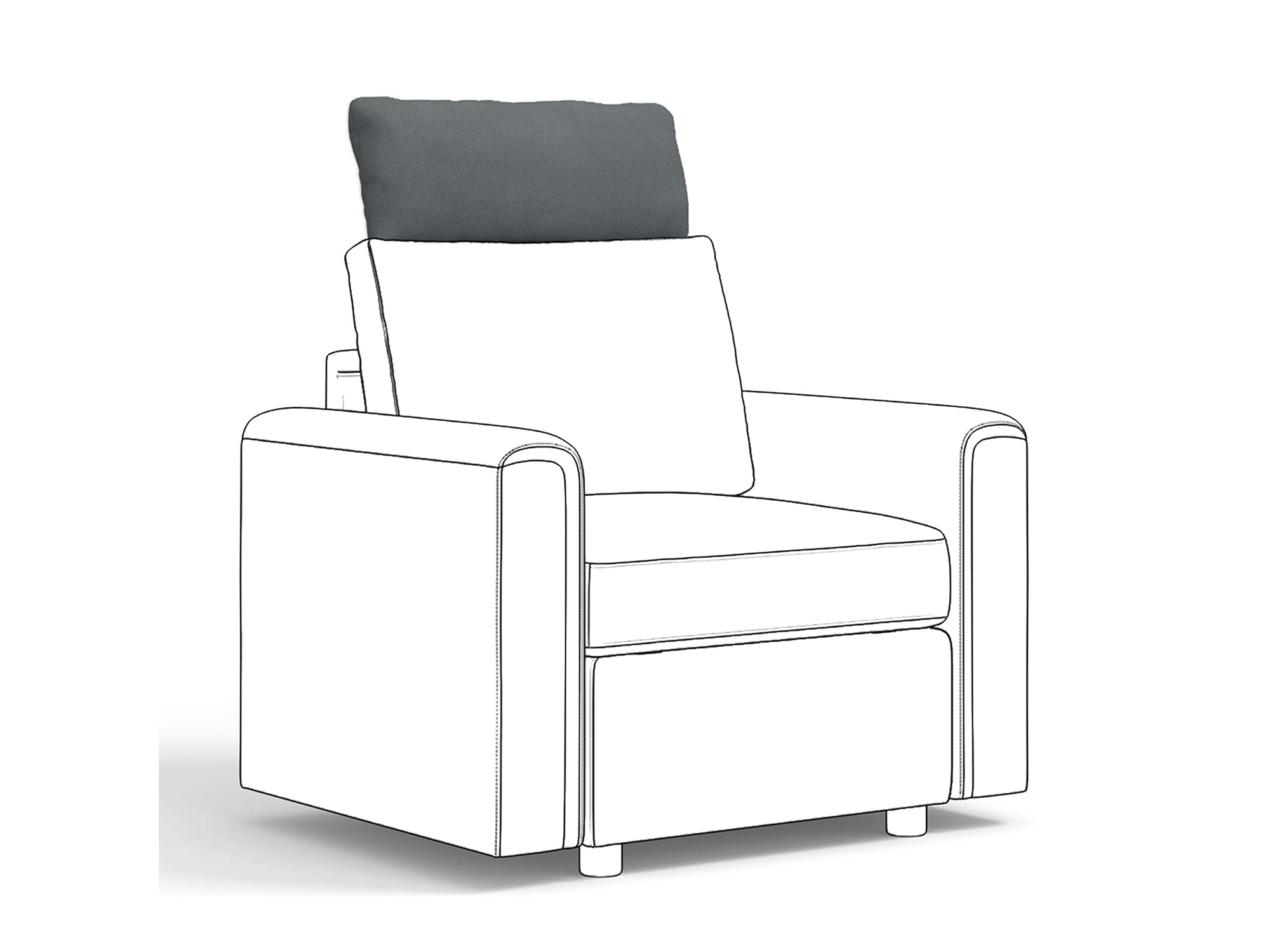 RUBIK I  Backrest & Headrest & Seat & Ottoman & Armrest