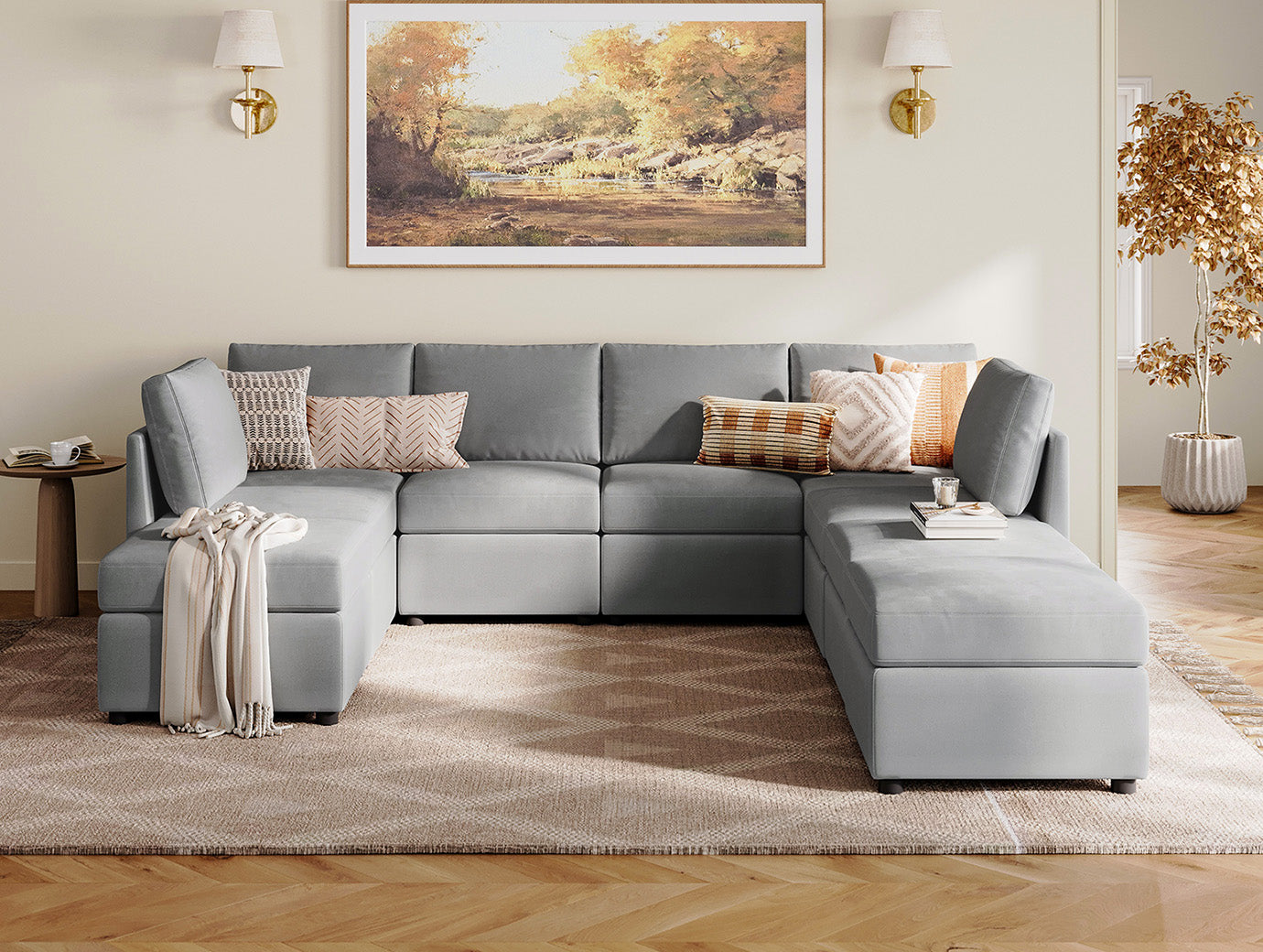 RUBIK I 6 Seats with Ottoman - LINSY HOME