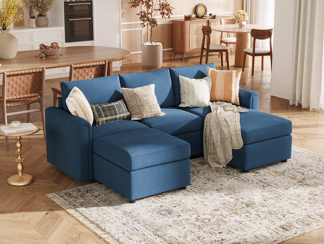 RUBIK I 3 Seats with 2 Ottomans