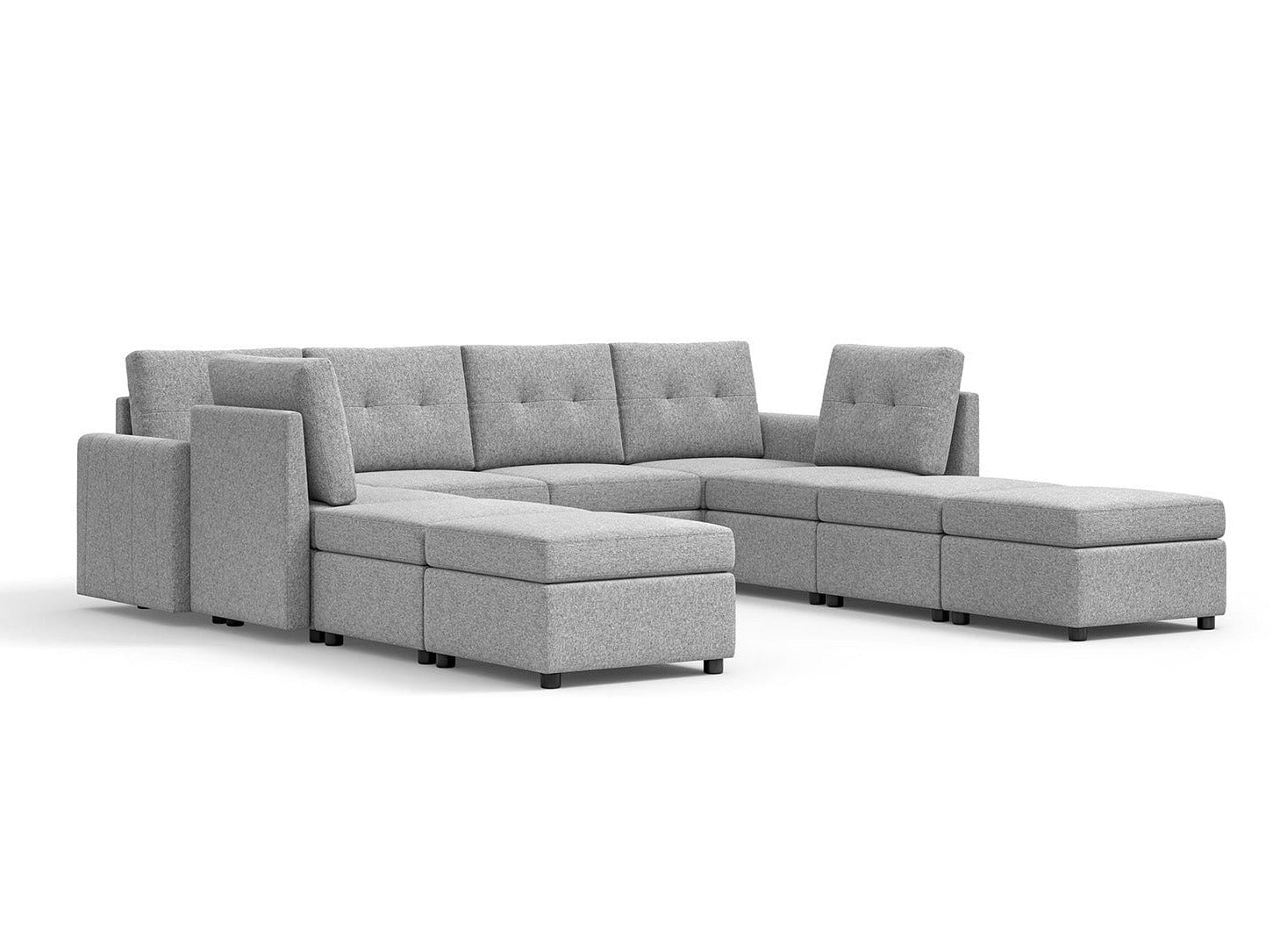 RUBIK III  6 Seat With 4 Ottomans - LINSY HOME