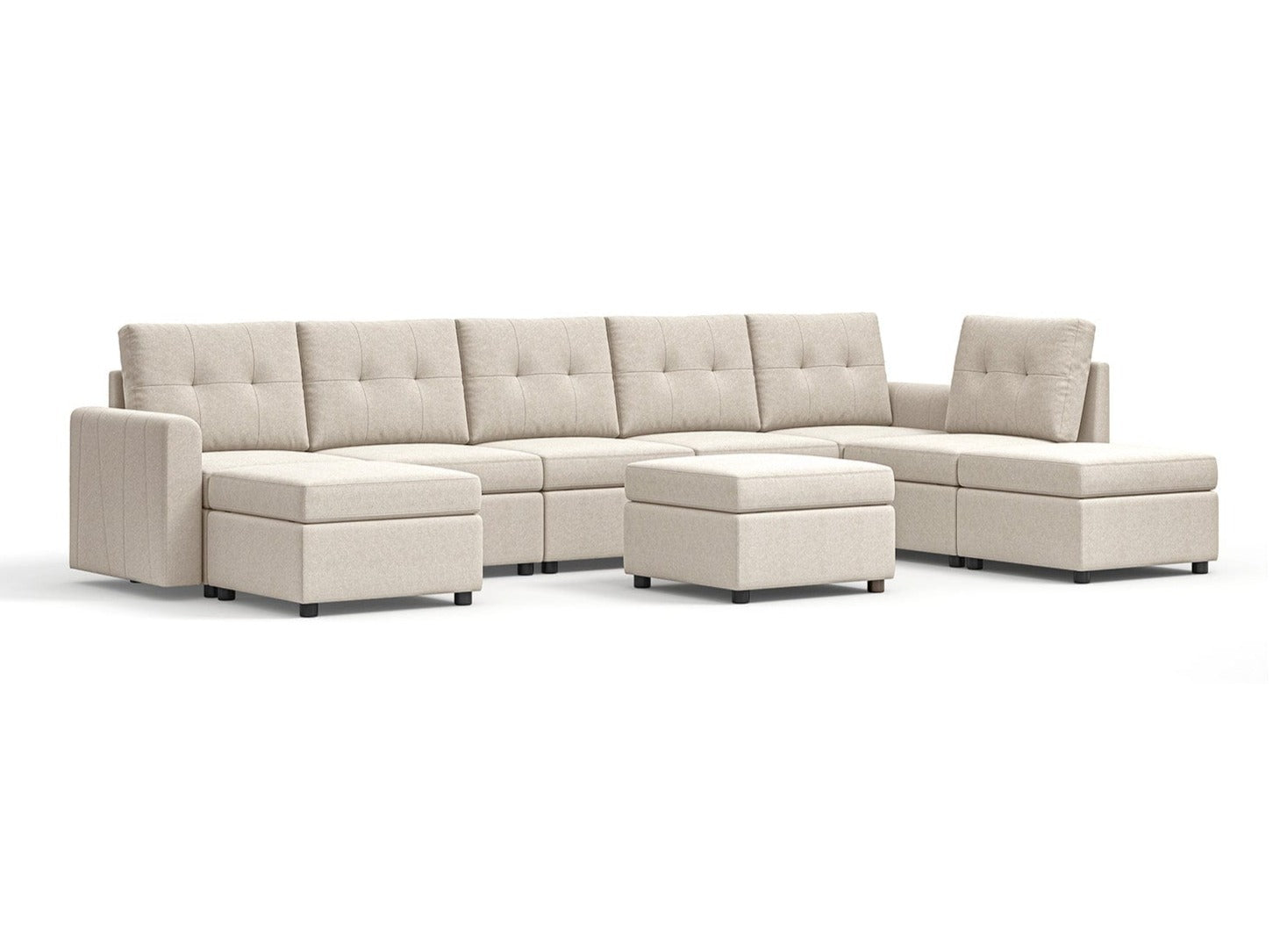 RUBIK III  6 Seat With 3 Ottomans - LINSY HOME