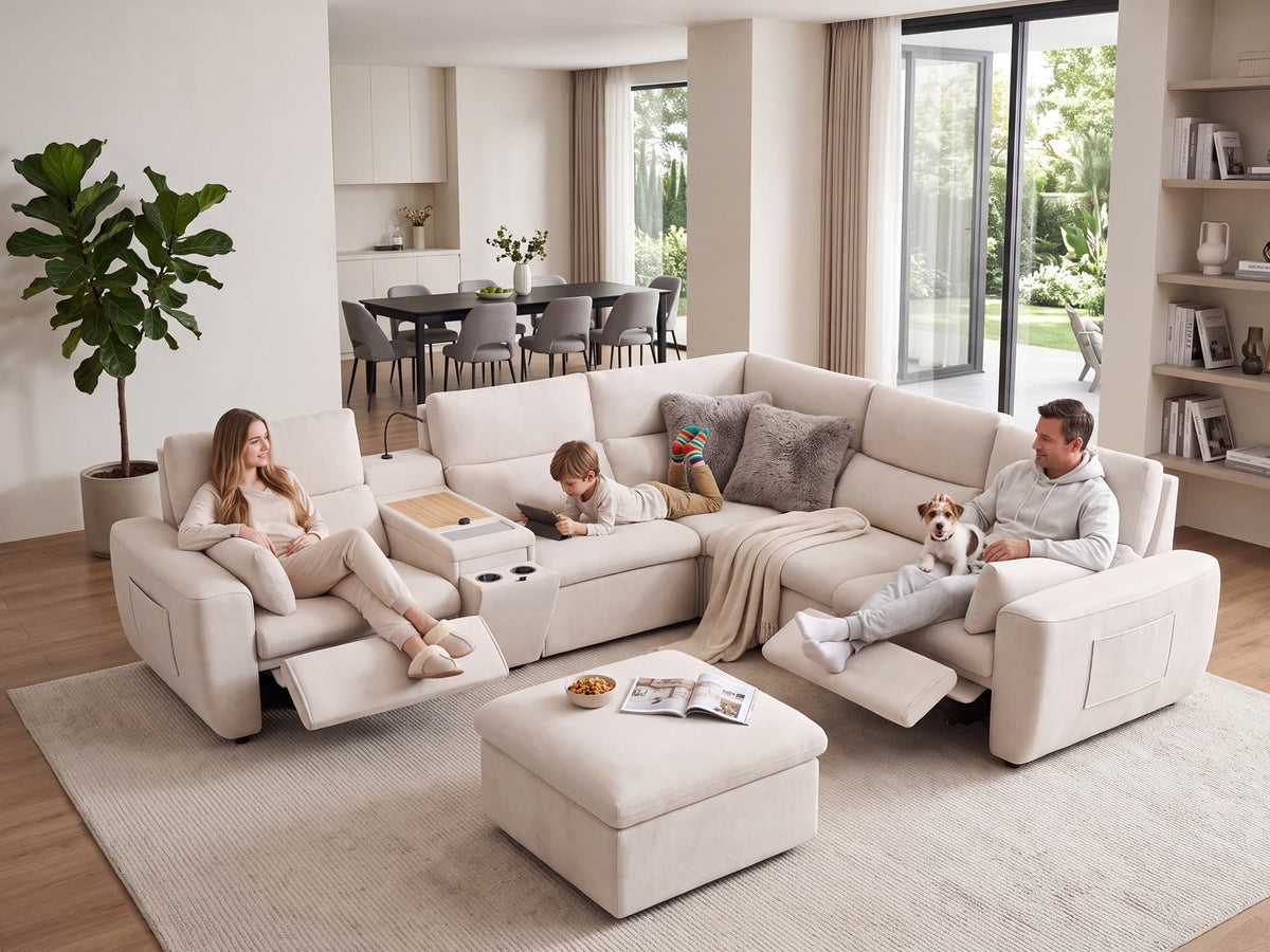 Linsy modular couch in a sunlit room