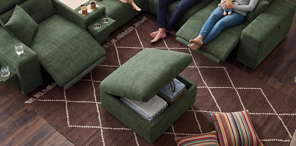STORAGE OTTOMAN - FLOAT & DRIFT