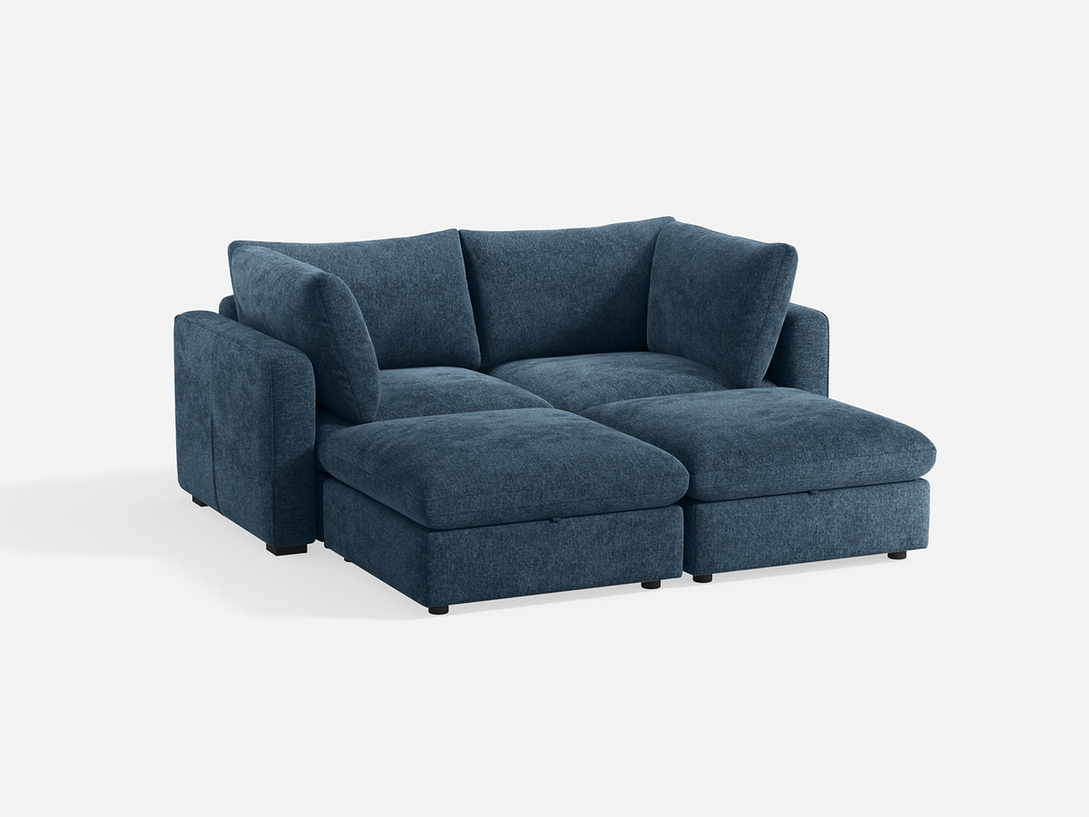 RUBIK V 2 Seats with 2 Ottomans