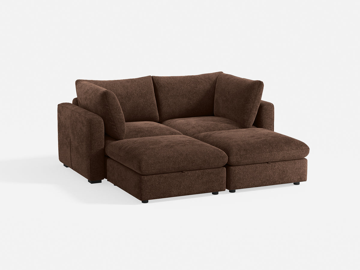 RUBIK V 2 Seats with 2 Ottomans