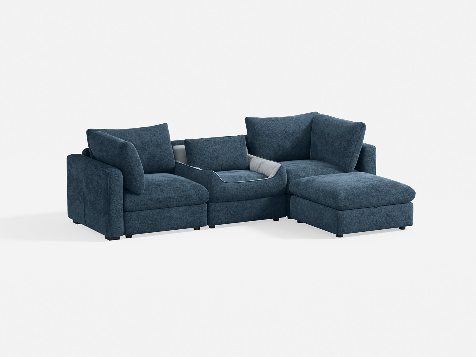RUBIK V 3 Seats with Ottoman & Pet Bed Module