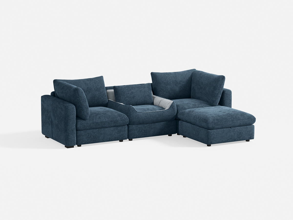 RUBIK V 3 Seats with Ottoman & Pet Bed Module