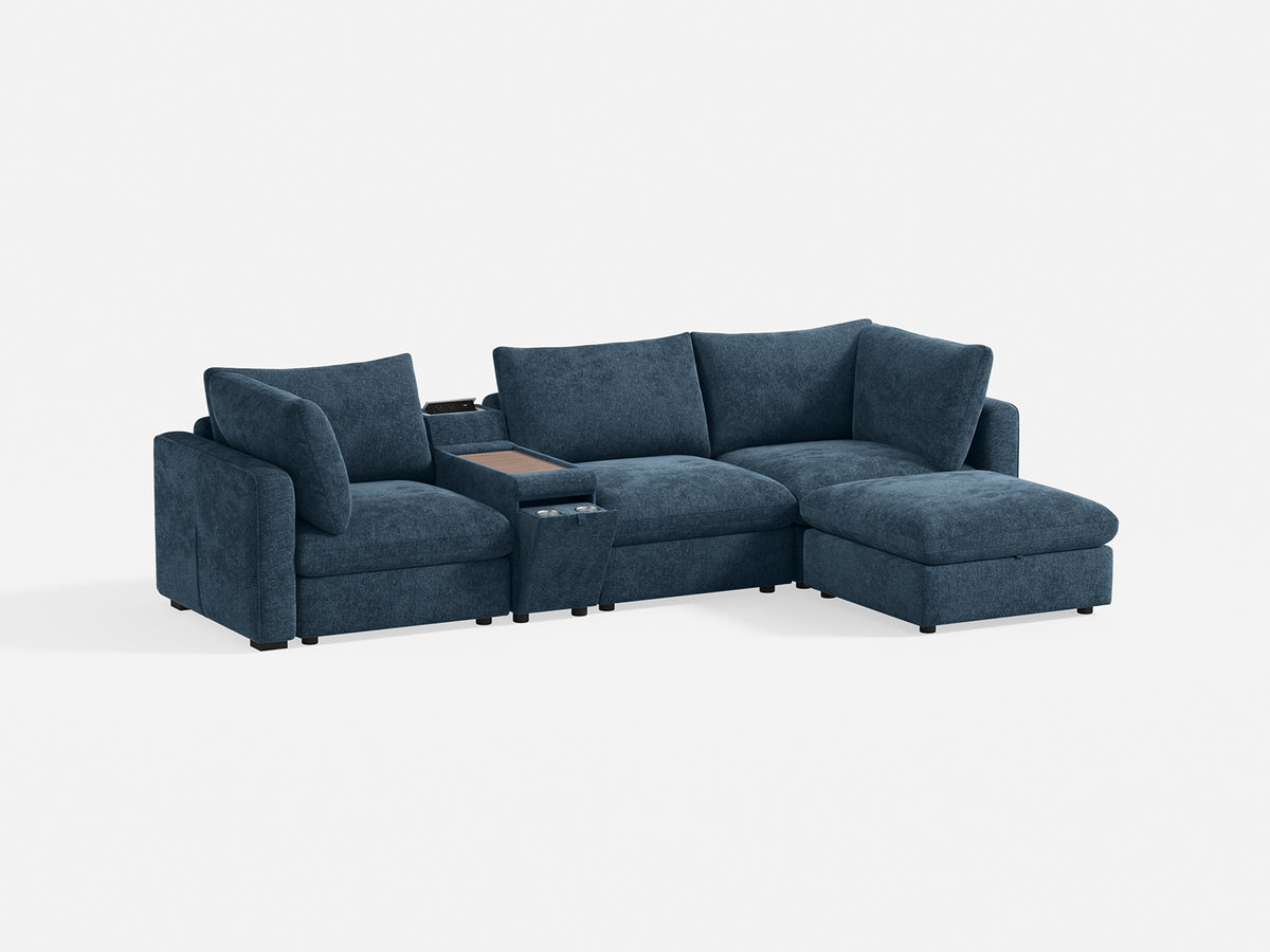 RUBIK V 3 Seats with Ottoman & Console