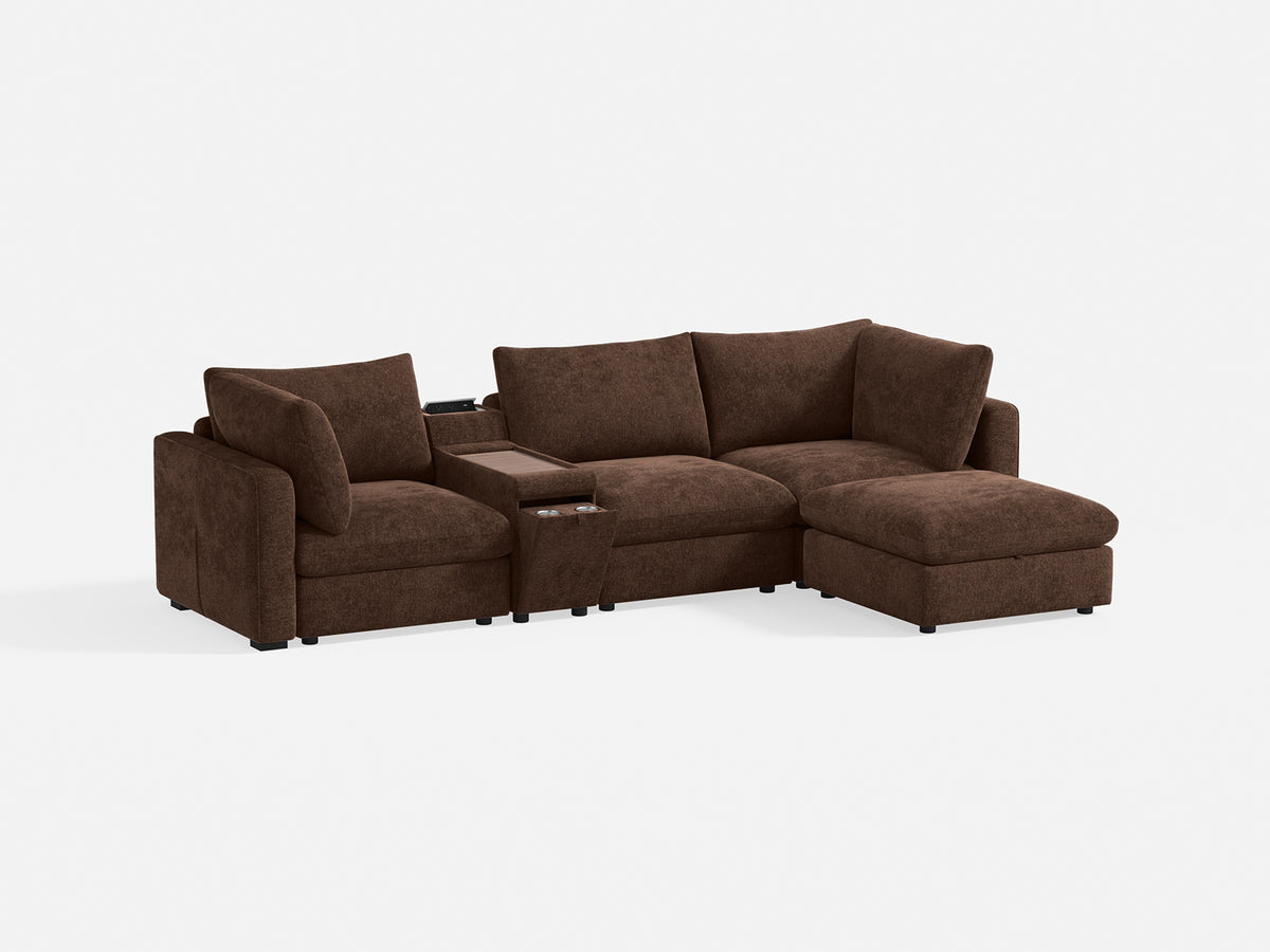 RUBIK V 3 Seats with Ottoman & Console