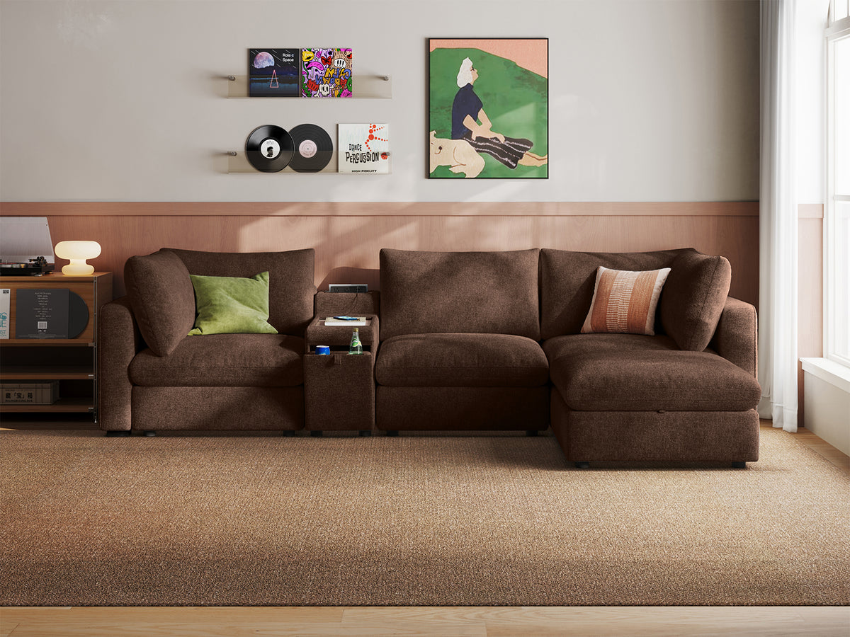 RUBIK V 3 Seats with Ottoman & Console