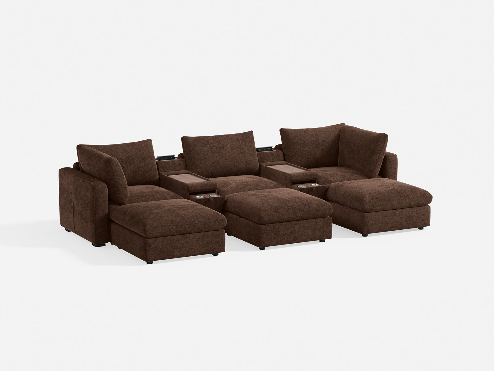 RUBIK V 3 Seats with 3 Ottomans & 2 Consoles